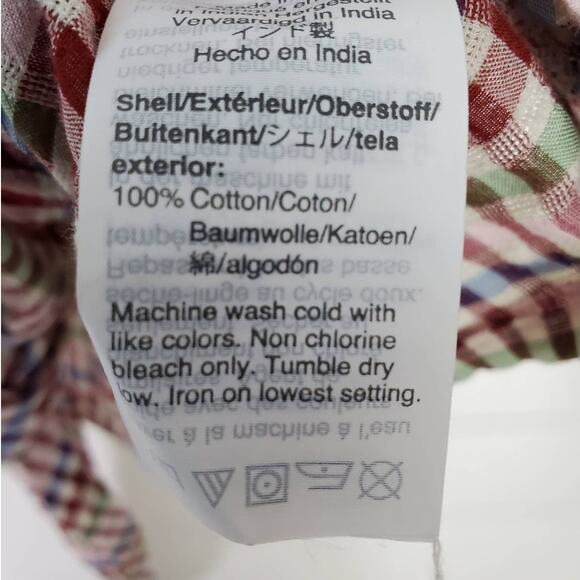 Madewell SZ M Novel Tie-Front Top in Rainbow Gingham Check - Picture 5 of 6